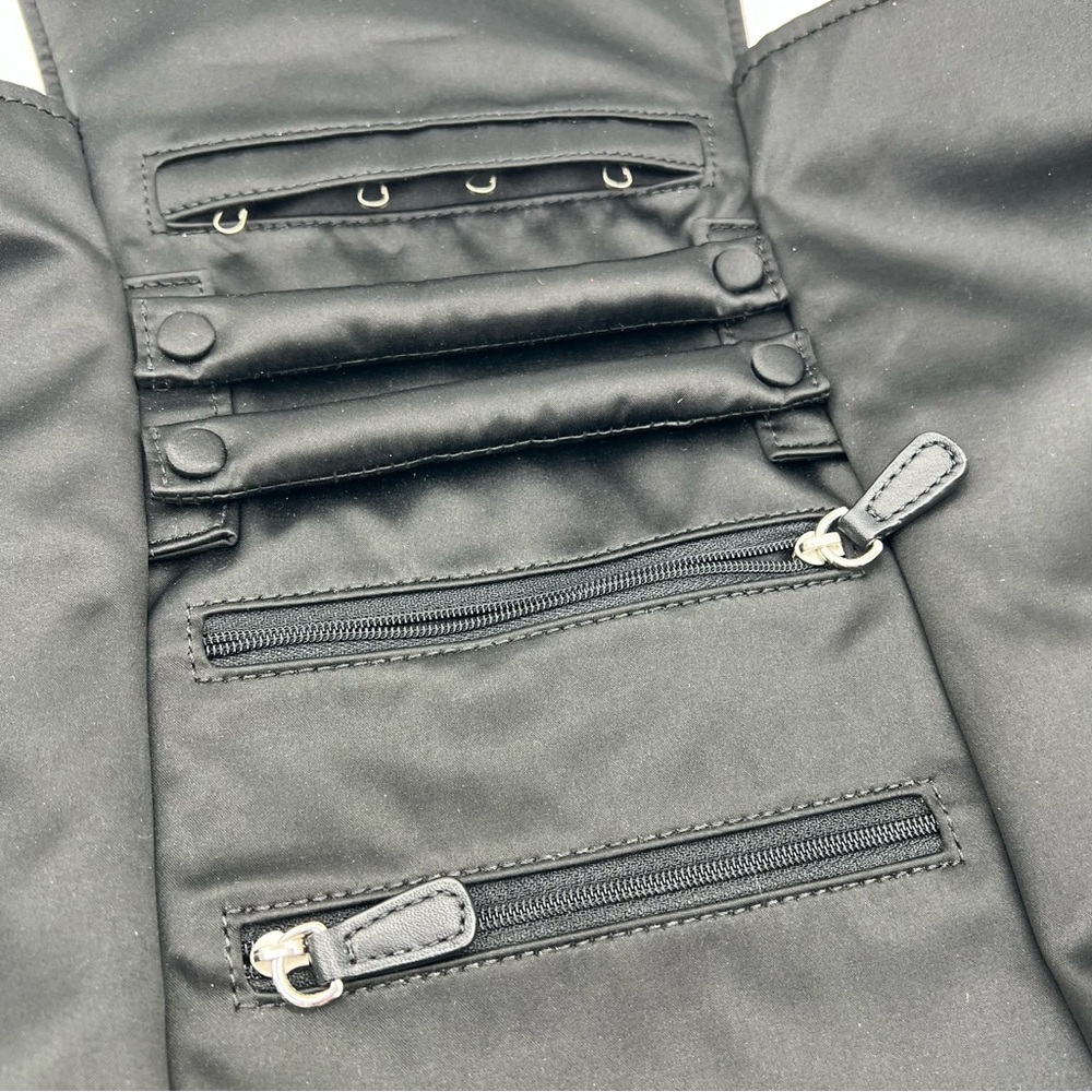 Coach Black Satin Jewelry Roll Organizer EUC w/ Dusty - Picture 9 of 16
